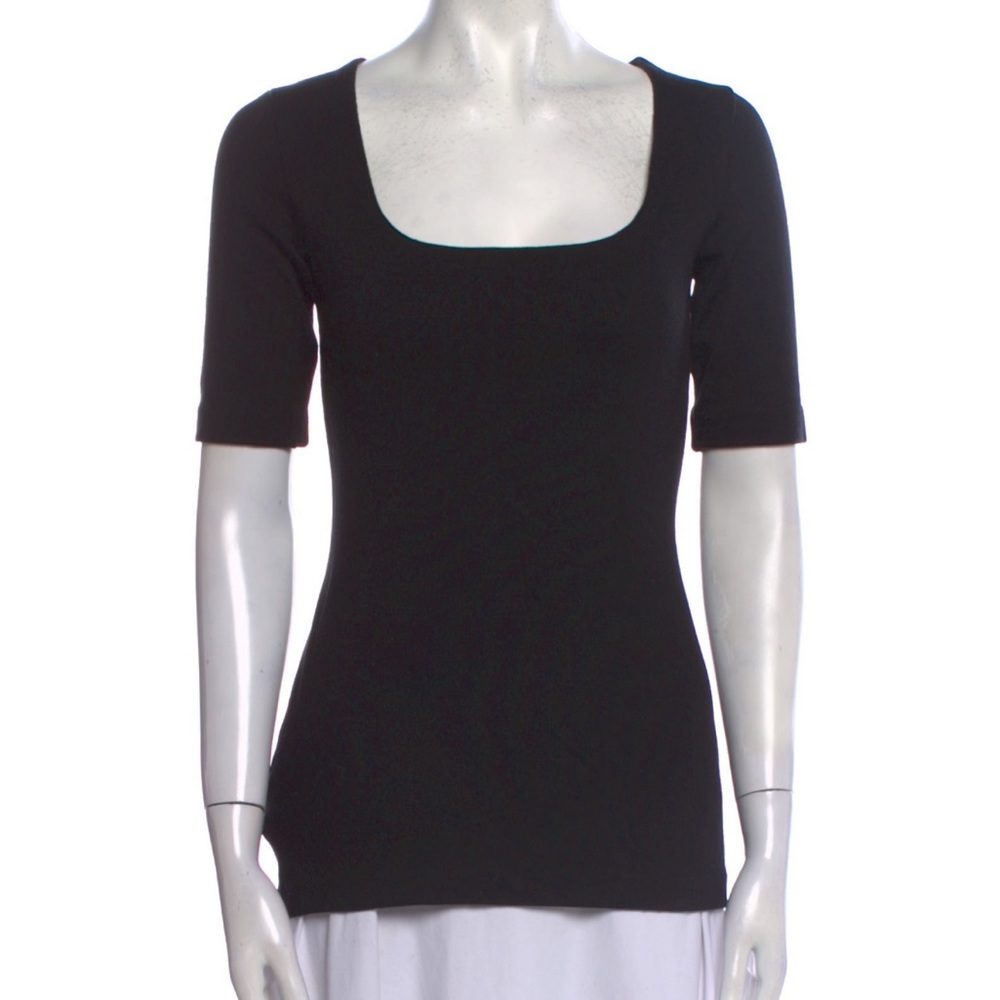 Prada square neck wool top